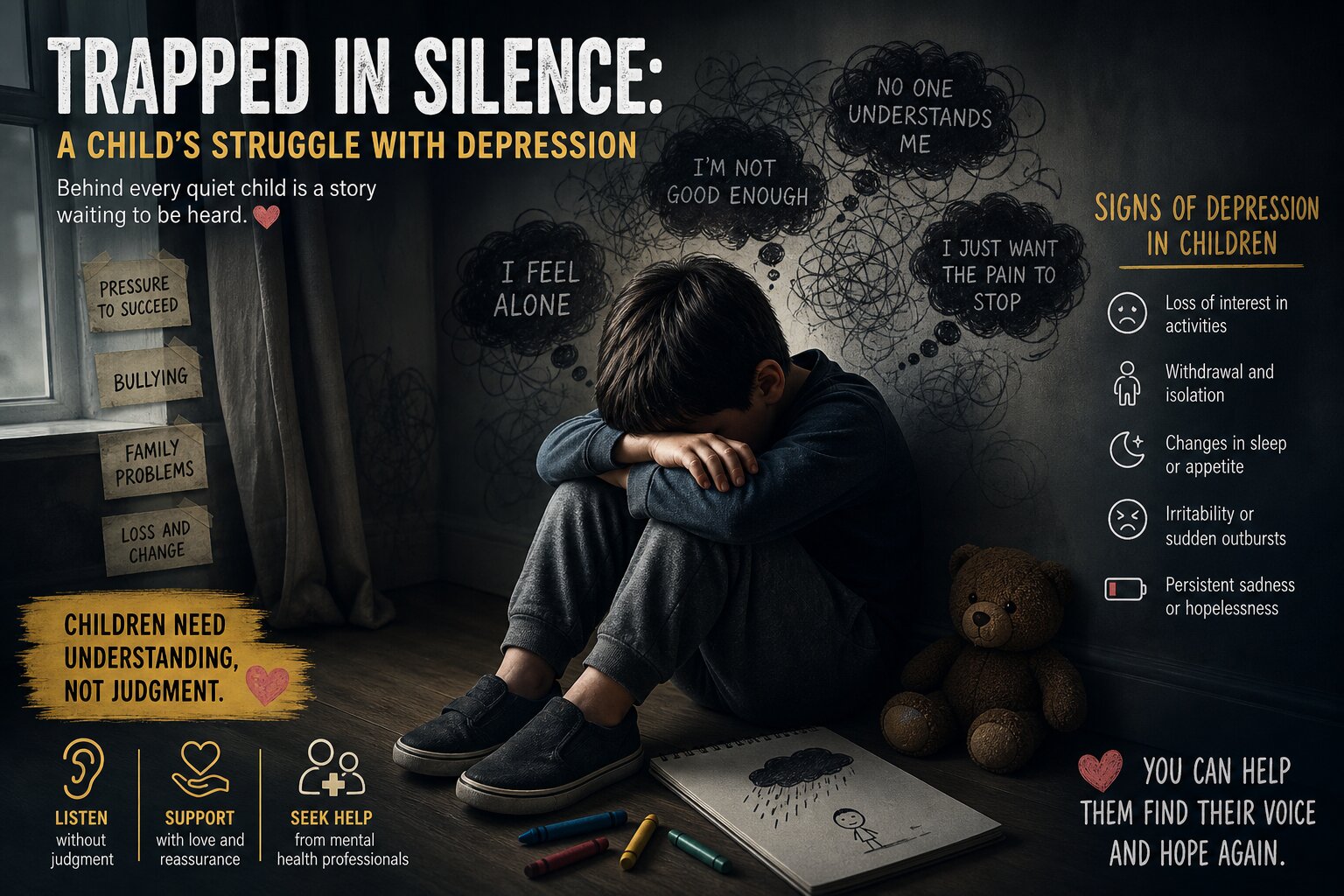 Trapped in Silence: A Child’s Struggle with Depression | Understanding Childhood Mental Health